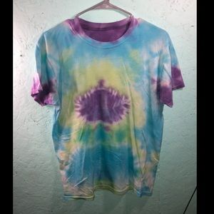 Handmade purple and blue tiedye T-shirt